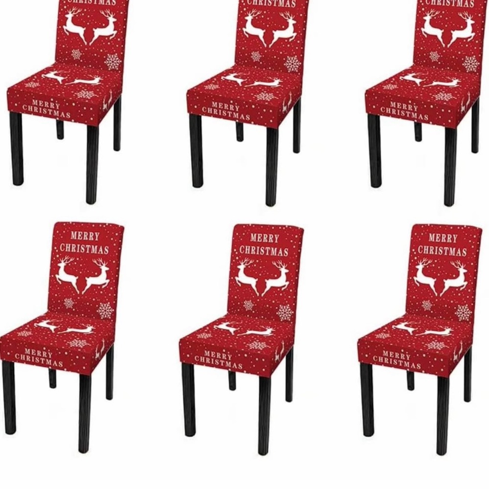 NEW in Package - Festive Red Christmas Chair Covers